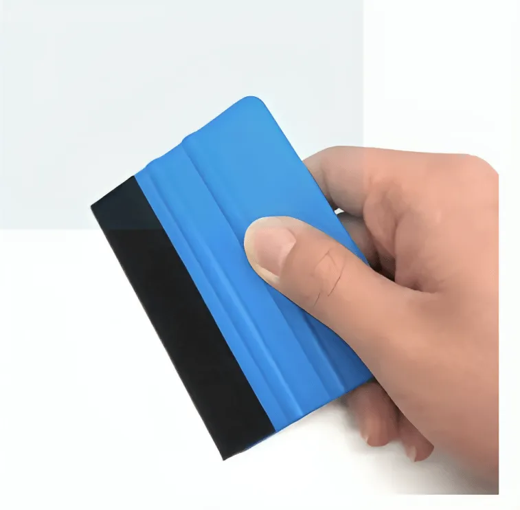 1Pc Auto Film Squeegee Blue Plastic Soft Felt Vinyl Scraper Window Wrapping Squeegee Install Applicator Tools