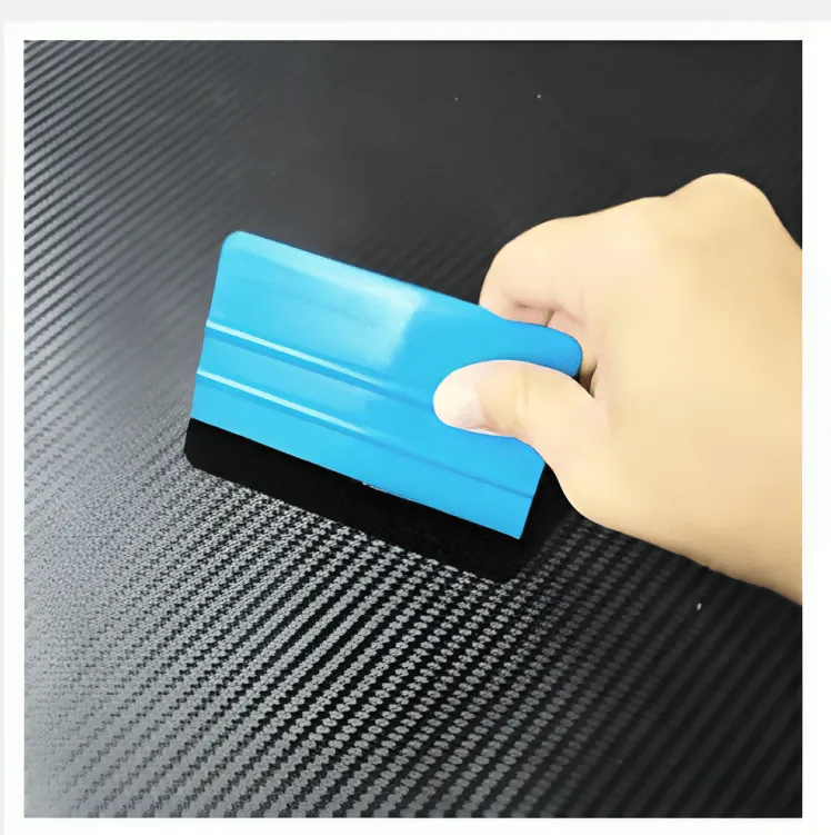 1Pc Auto Film Squeegee Blue Plastic Soft Felt Vinyl Scraper Window Wrapping Squeegee Install Applicator Tools