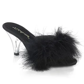 3 Inch Heel BELLE-301F Black Fur