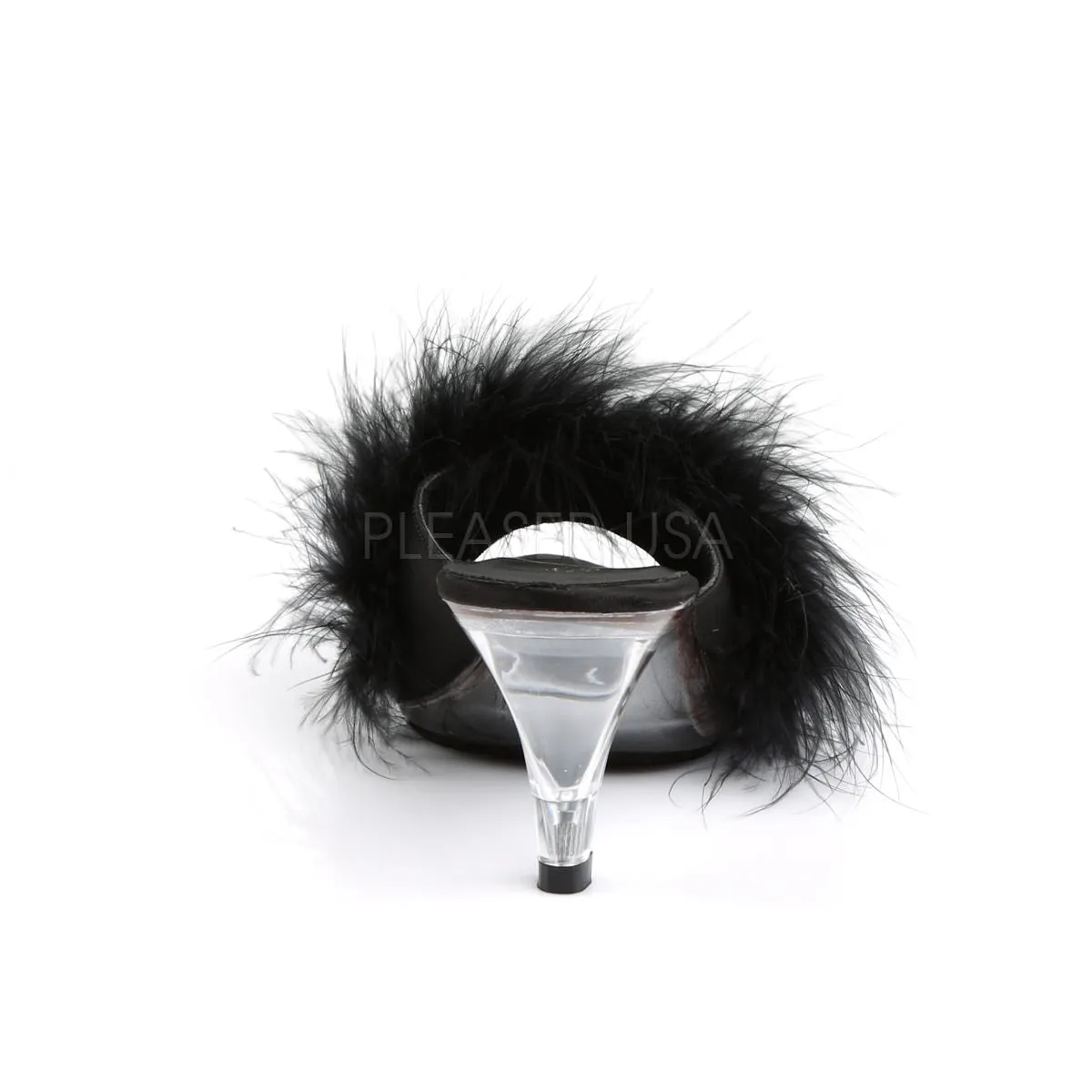 3 Inch Heel BELLE-301F Black Fur