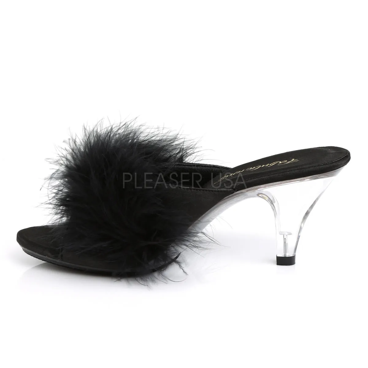 3 Inch Heel BELLE-301F Black Fur