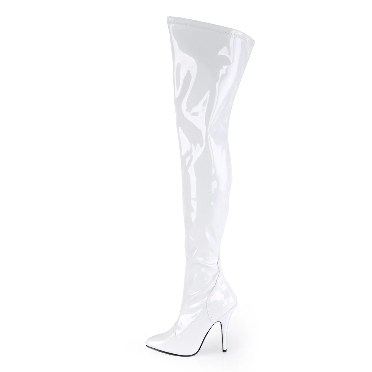 5 Inch Heel SEDUCE-3000 White Stretch