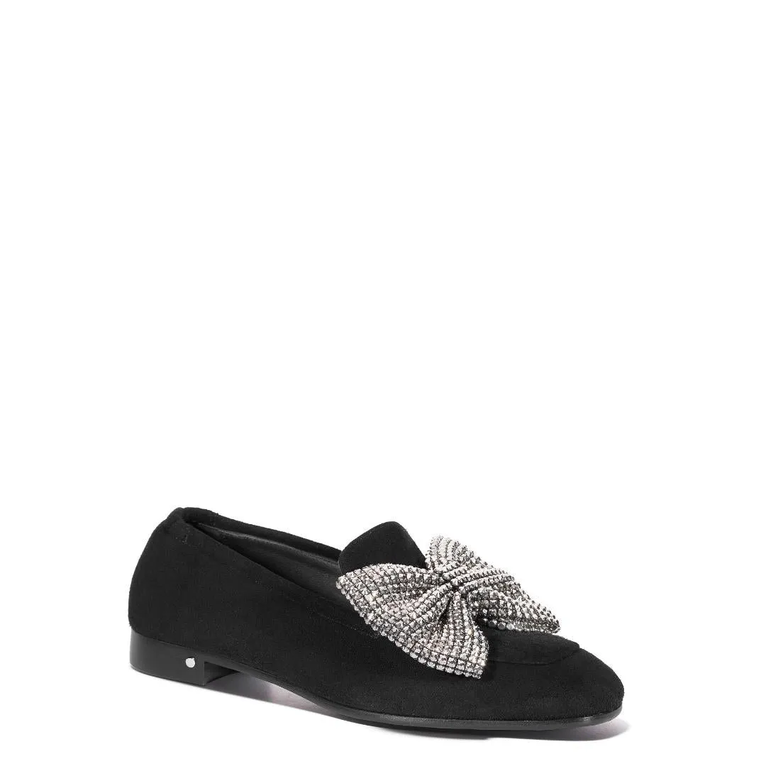 ANGELA bow suede loafer