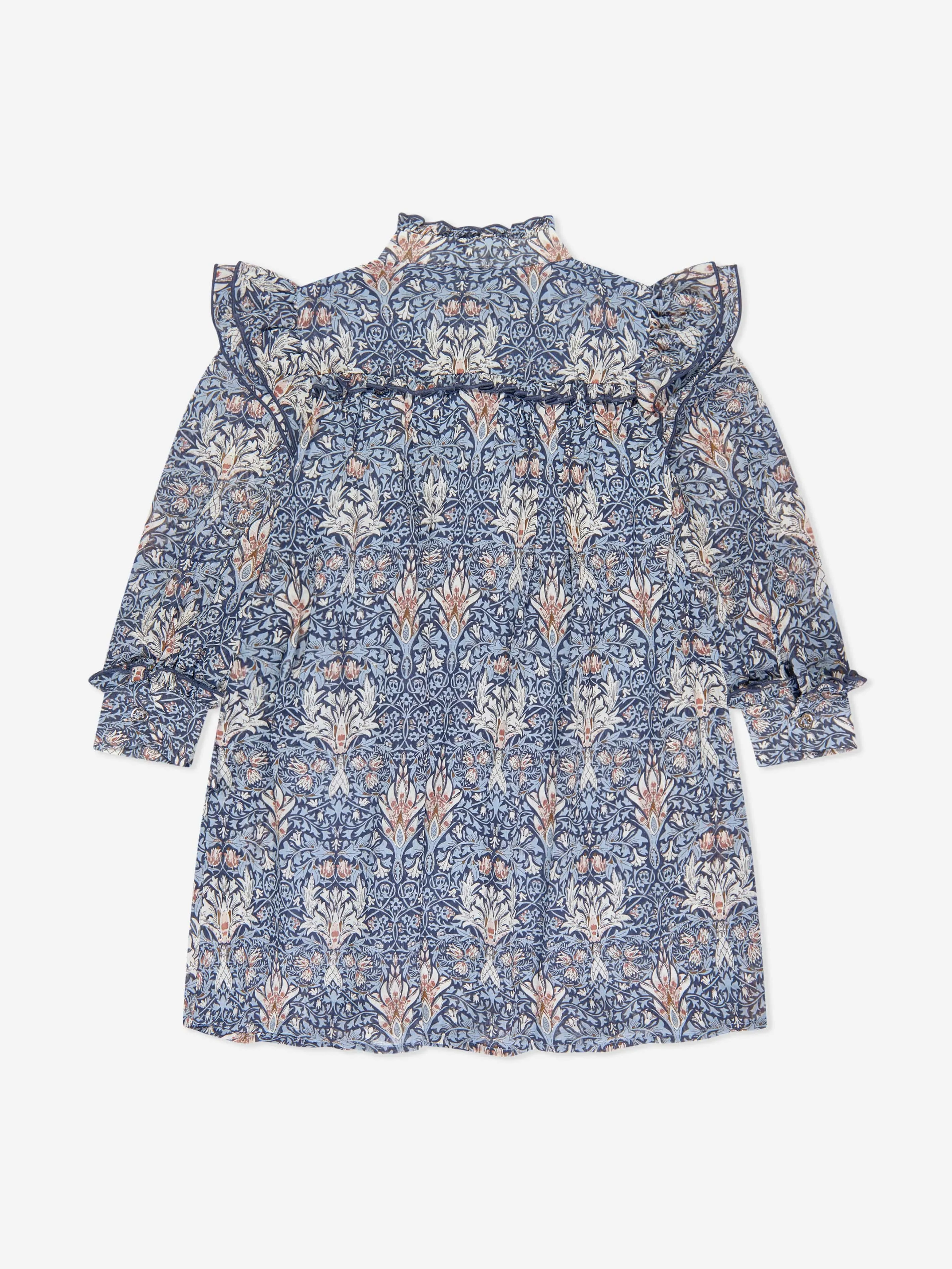 Angels Face Girls Tabatha Printed Dress in Blue