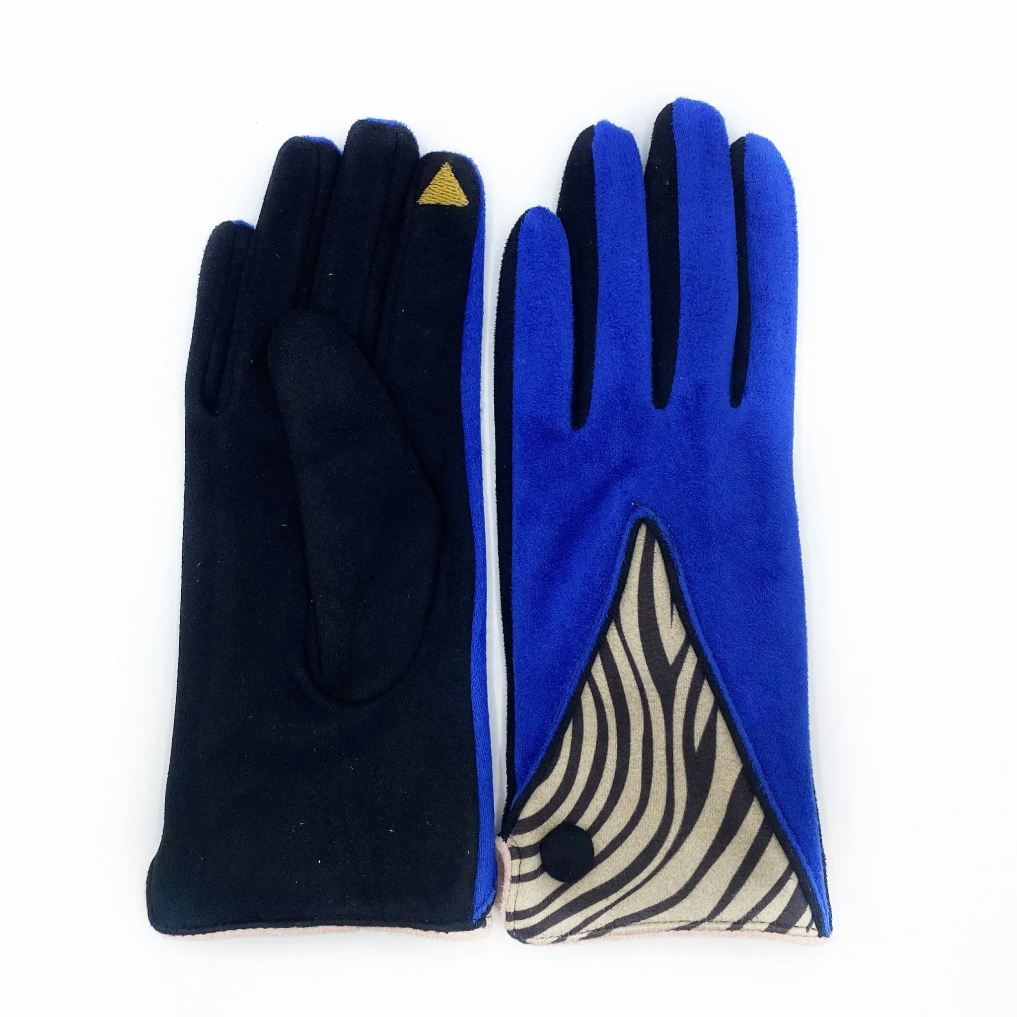 Animal Print Blue Zebra Gloves