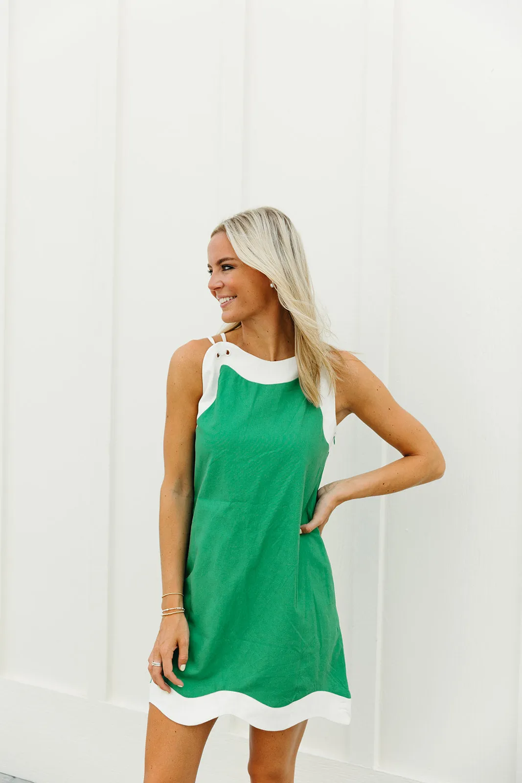 Back On Track Mini Dress -  Green