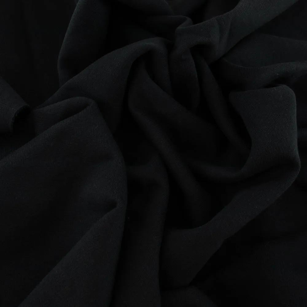 Black Solid Organic Fleece