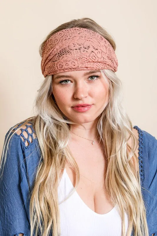 Bohemian Lace Stretch Headwrap