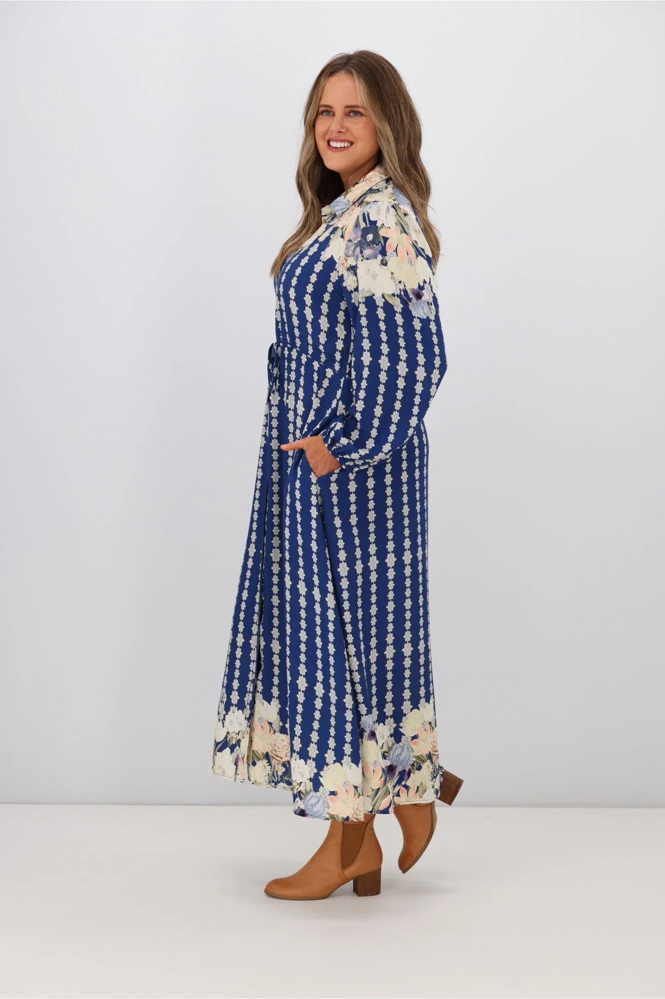 Boho Australia Monica Dress Navy Floral