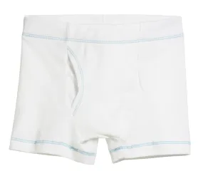 Boys Soft Cotton Boxer Brief | White