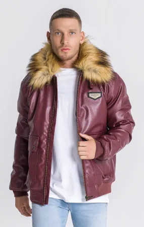 Burgundy Aviator Jacket