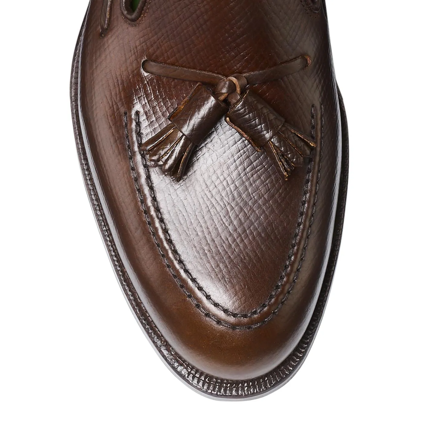 Cavendish 3 Dark Brown Hatch Grain Cordovan