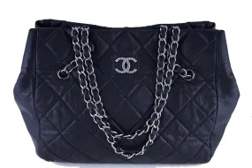 Chanel Black Brilliant CC Soft Caviar Cells Quilted Shopper Tote Bag