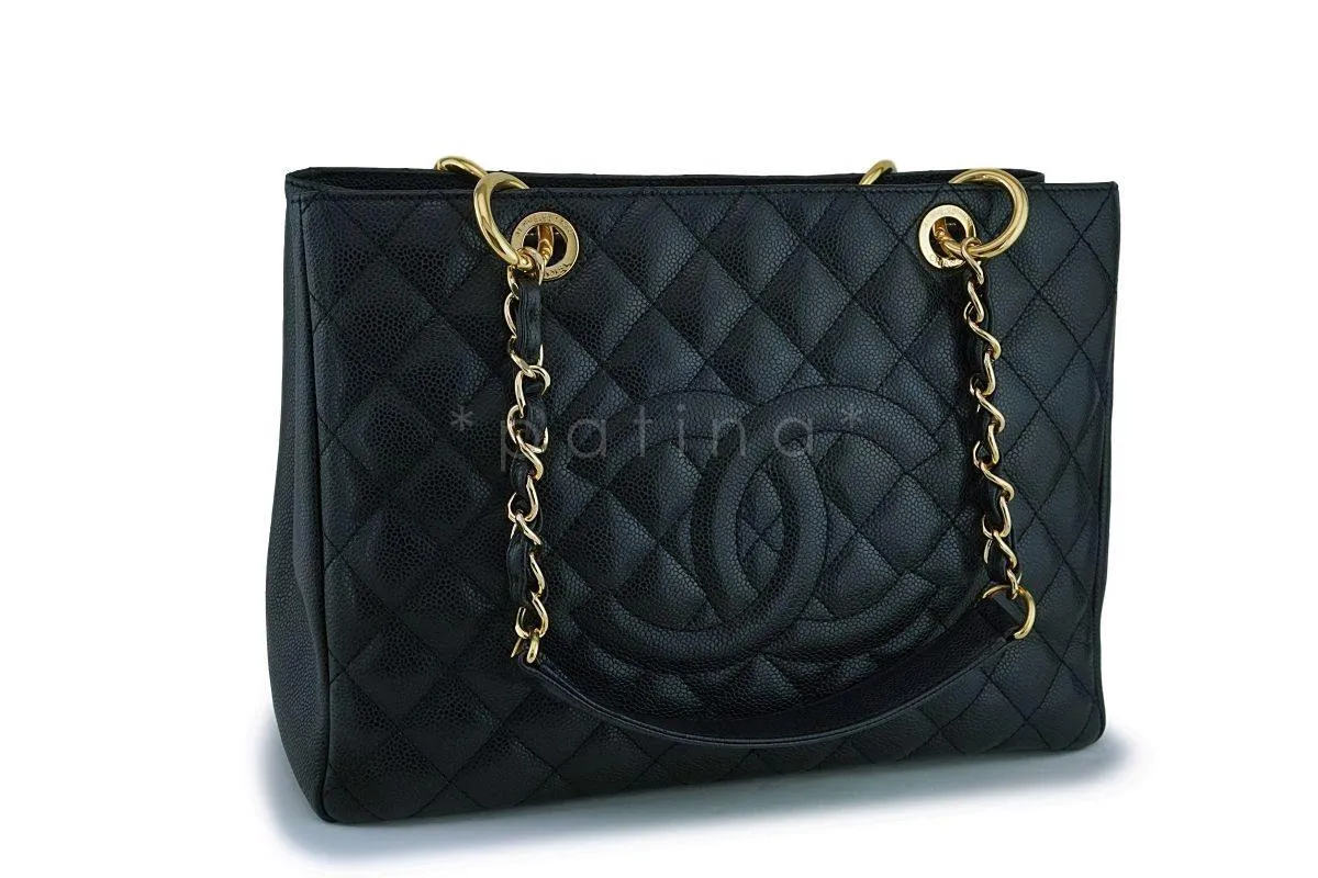 Chanel Black Caviar Grand Shopper Tote GST Bag GHW