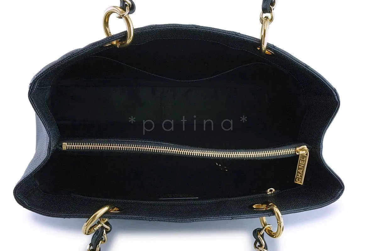 Chanel Black Caviar Grand Shopper Tote GST Bag GHW