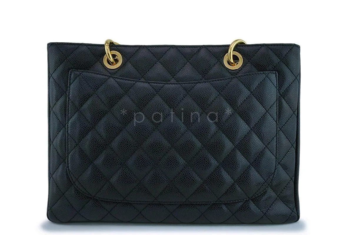 Chanel Black Caviar Grand Shopper Tote GST Bag GHW