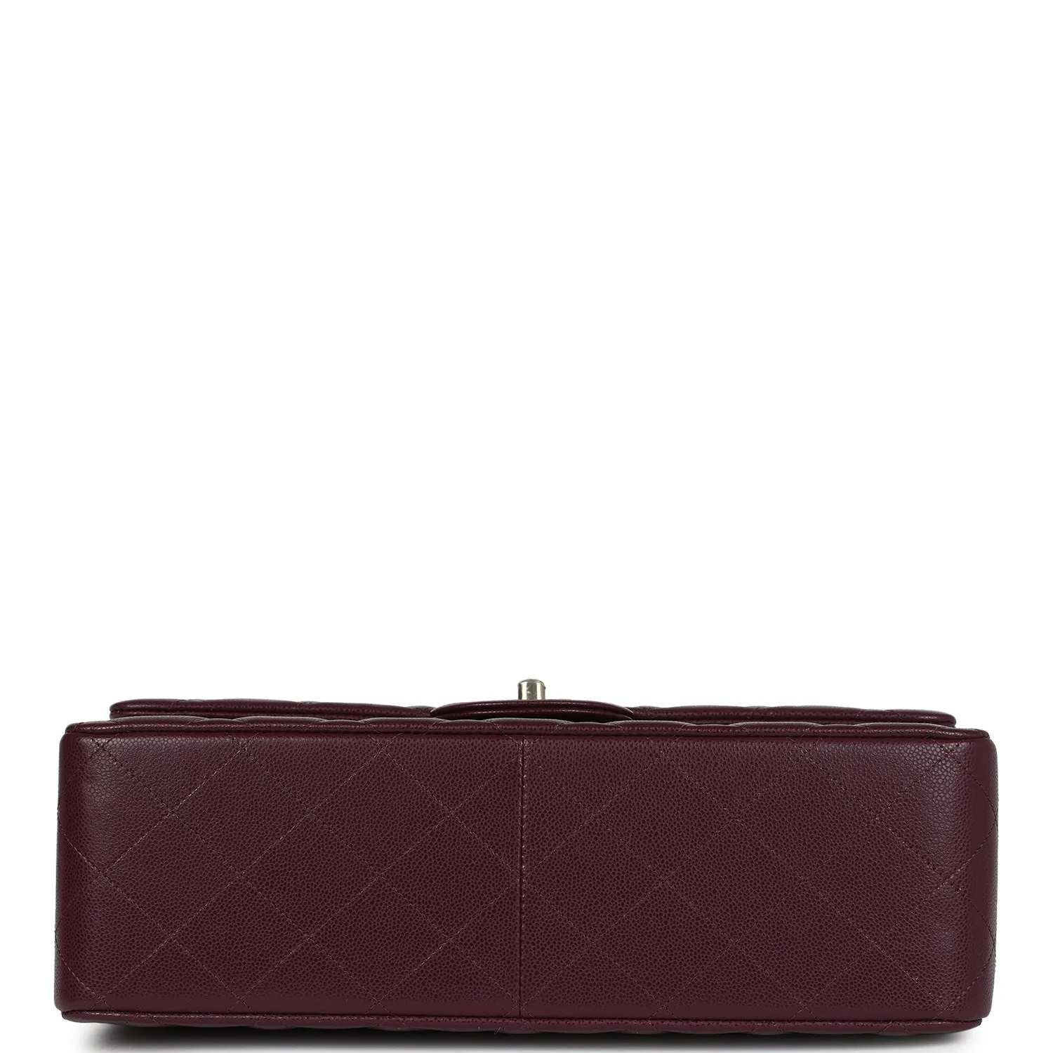 Chanel Jumbo Classic Double Flap Bag Dark Burgundy Shiny Caviar Gold Hardware