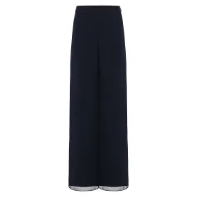 Chiffon Layer Pant - Navy