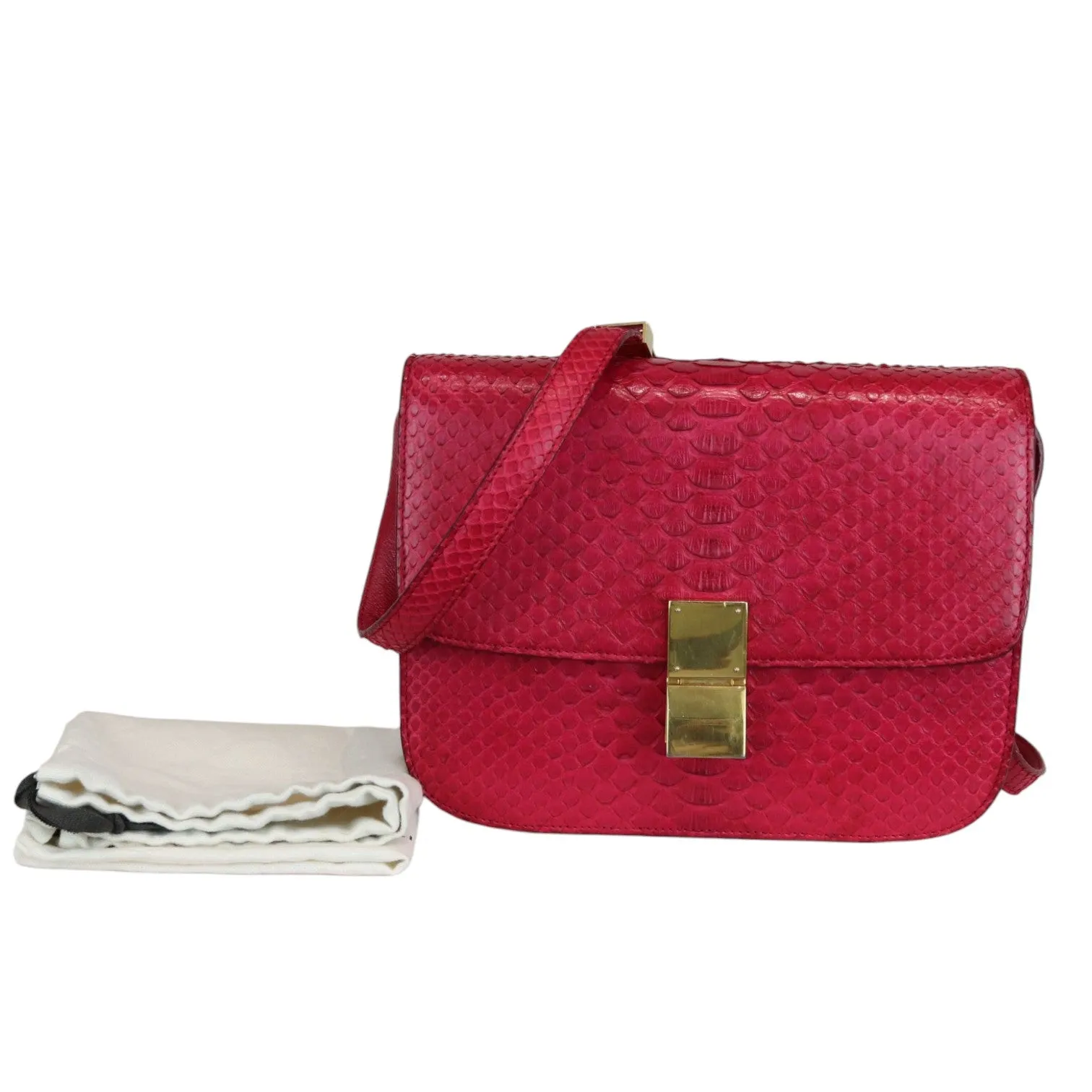 Classic Box Flap Medium Python Red GHW