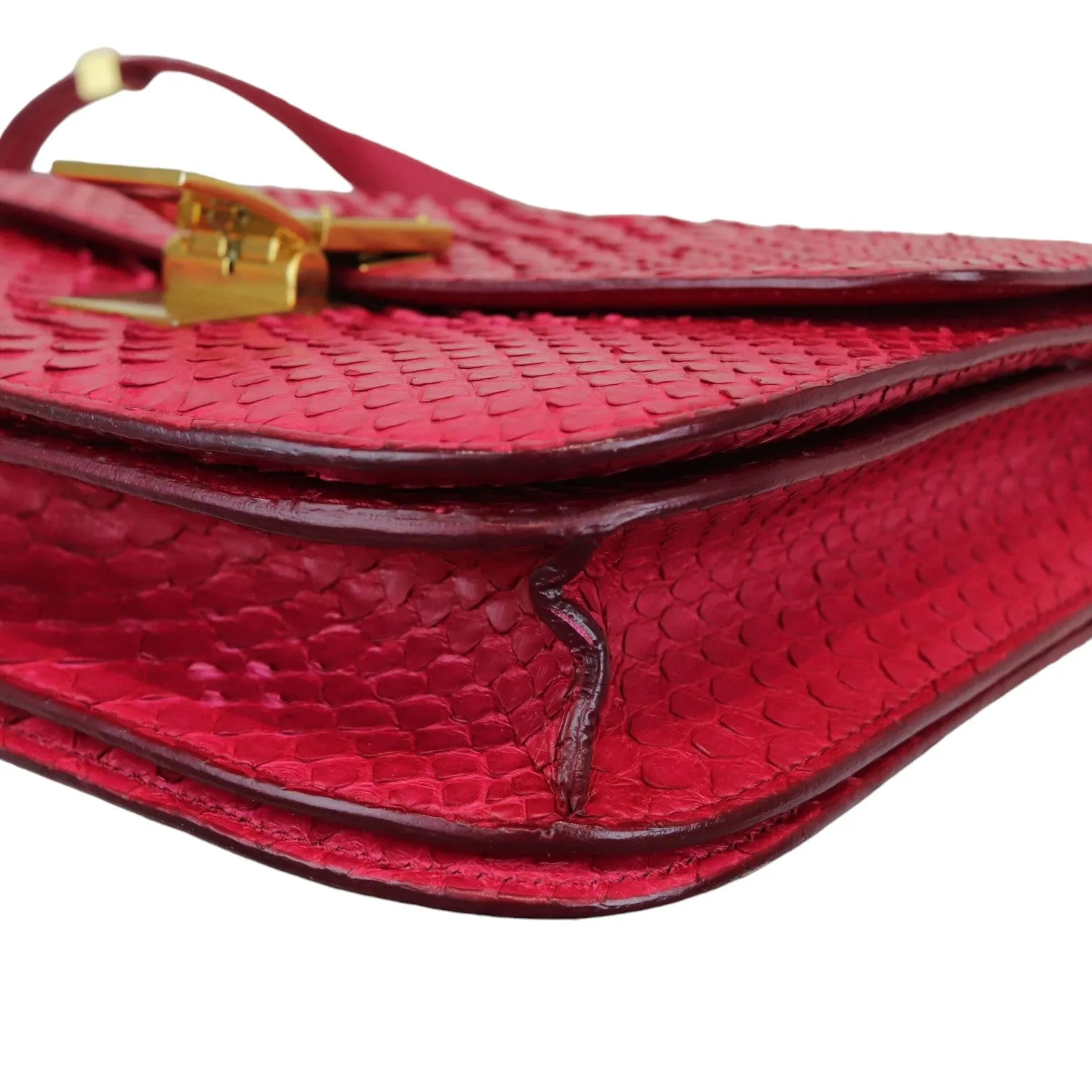 Classic Box Flap Medium Python Red GHW