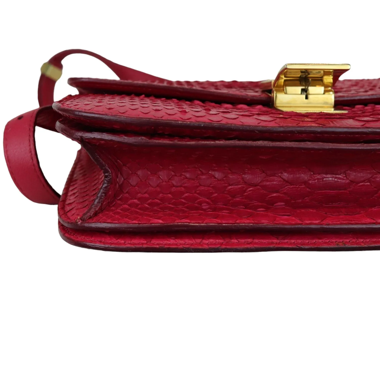 Classic Box Flap Medium Python Red GHW