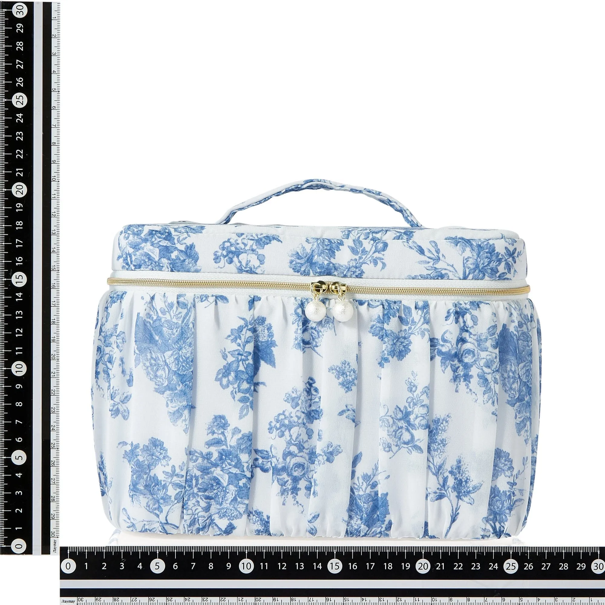 Classic Flower Vanity Pouch Large Navy