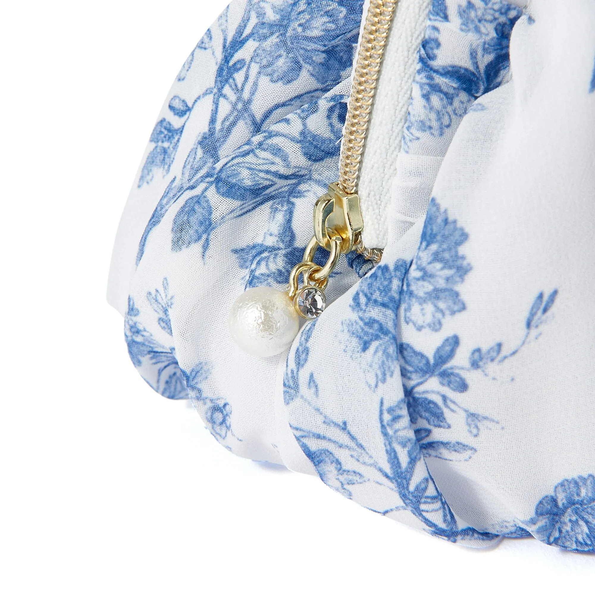 Classic Flower Wire Pouch Navy