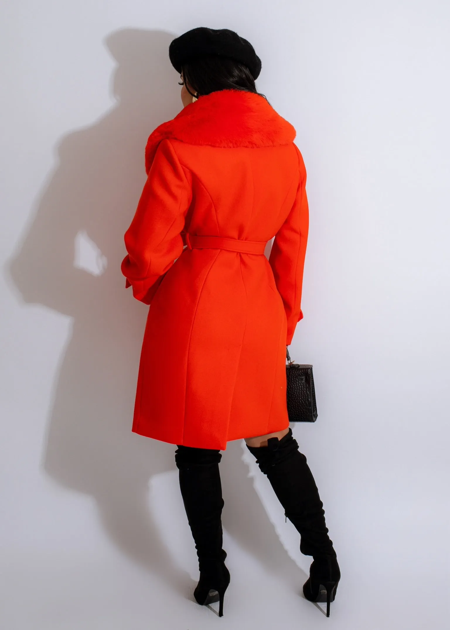 Dangerous Woman Fur Coat Orange