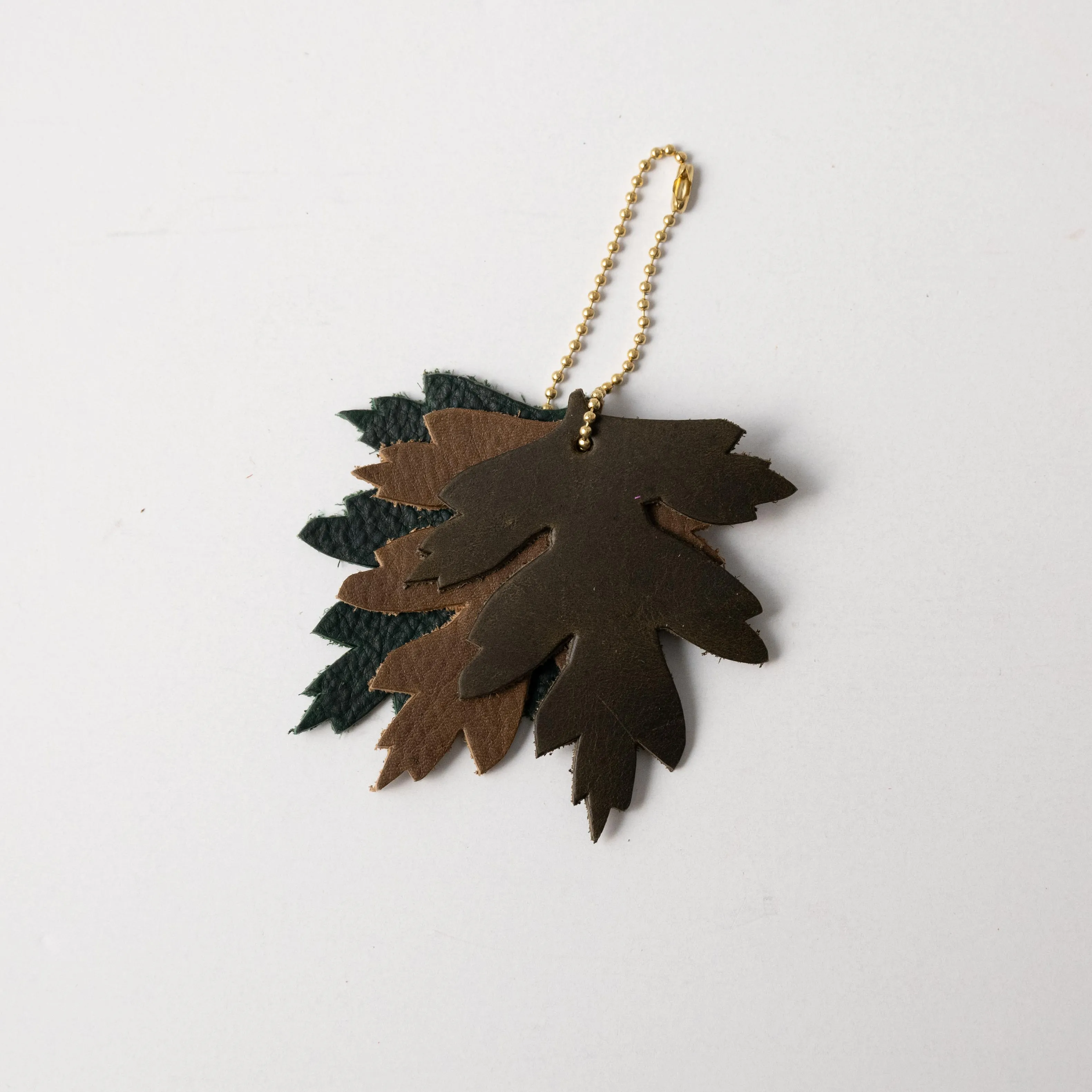 Dark Green Leaf Charms