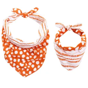 Dash & Albert Dalmatian Dog Bandana - Tangerine