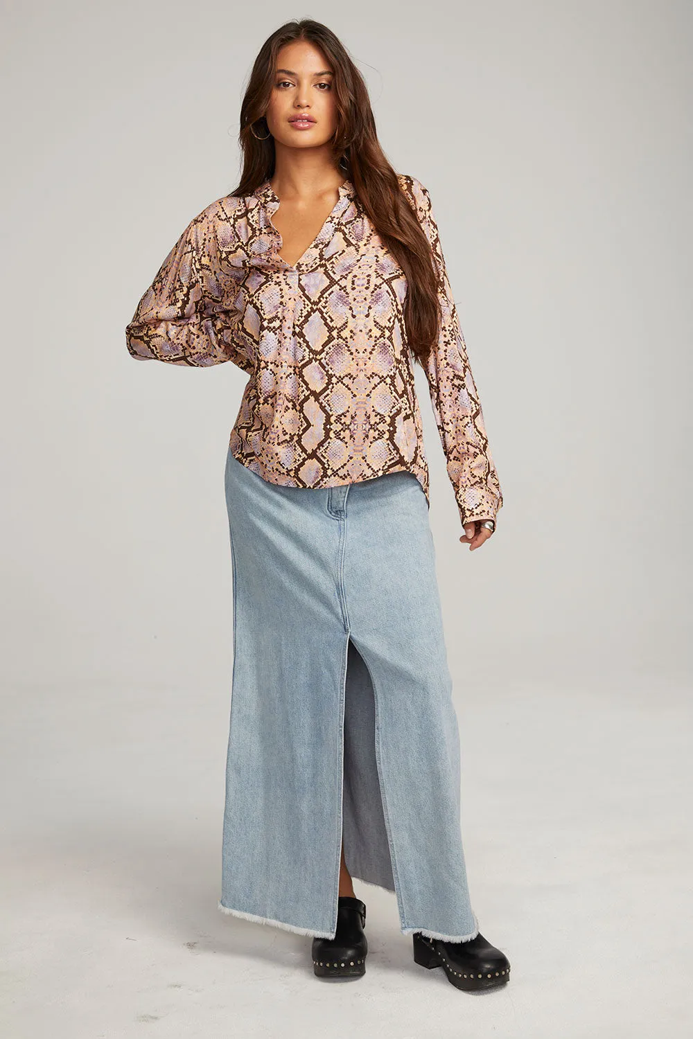 Denver Python Print Blouse