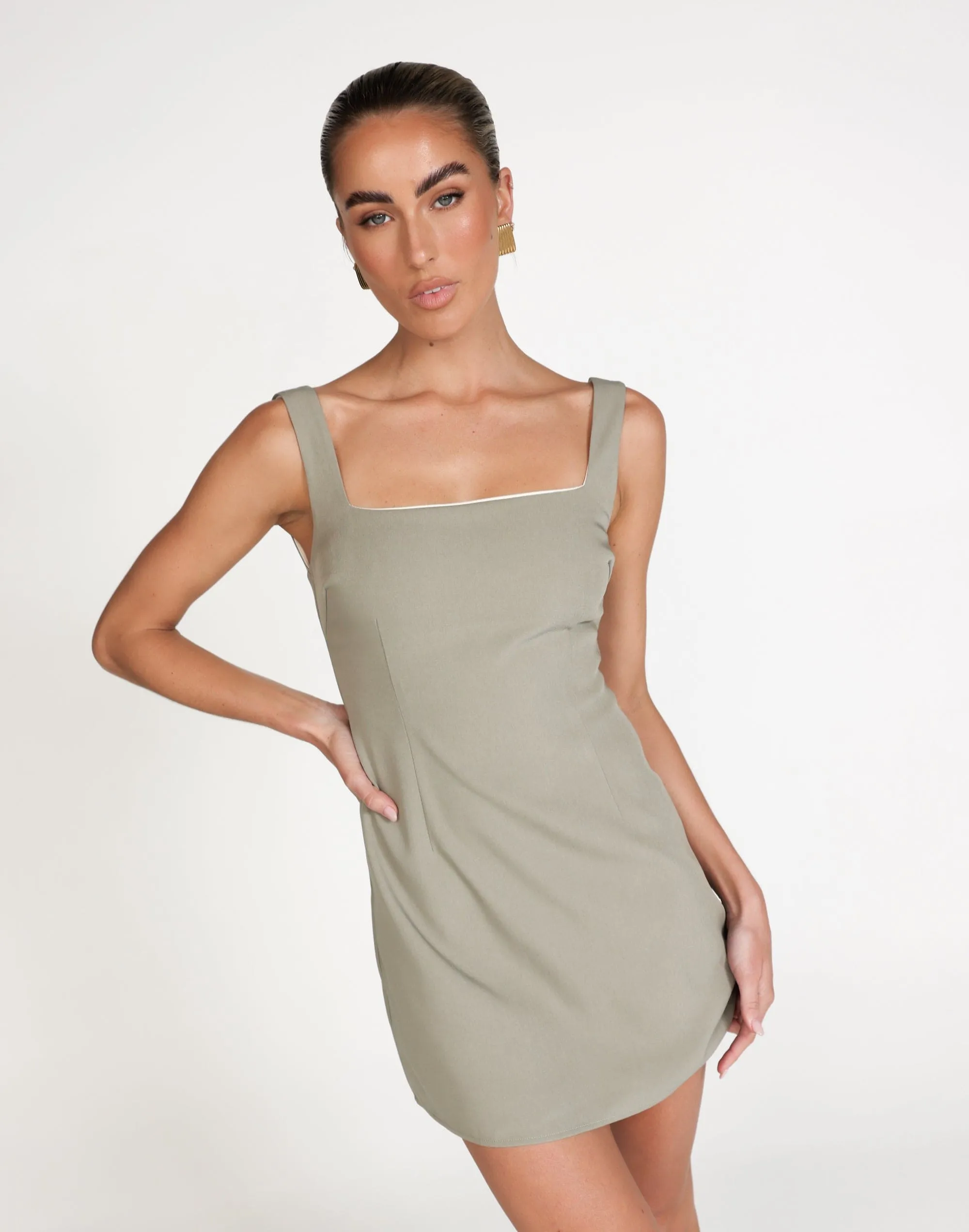 Eliya Mini Dress (Seagrass)