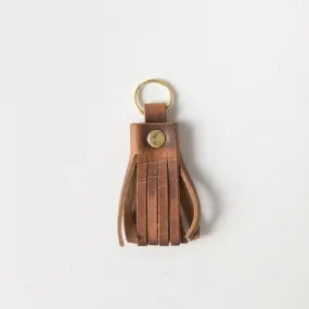 English Tan Tassel Keychain