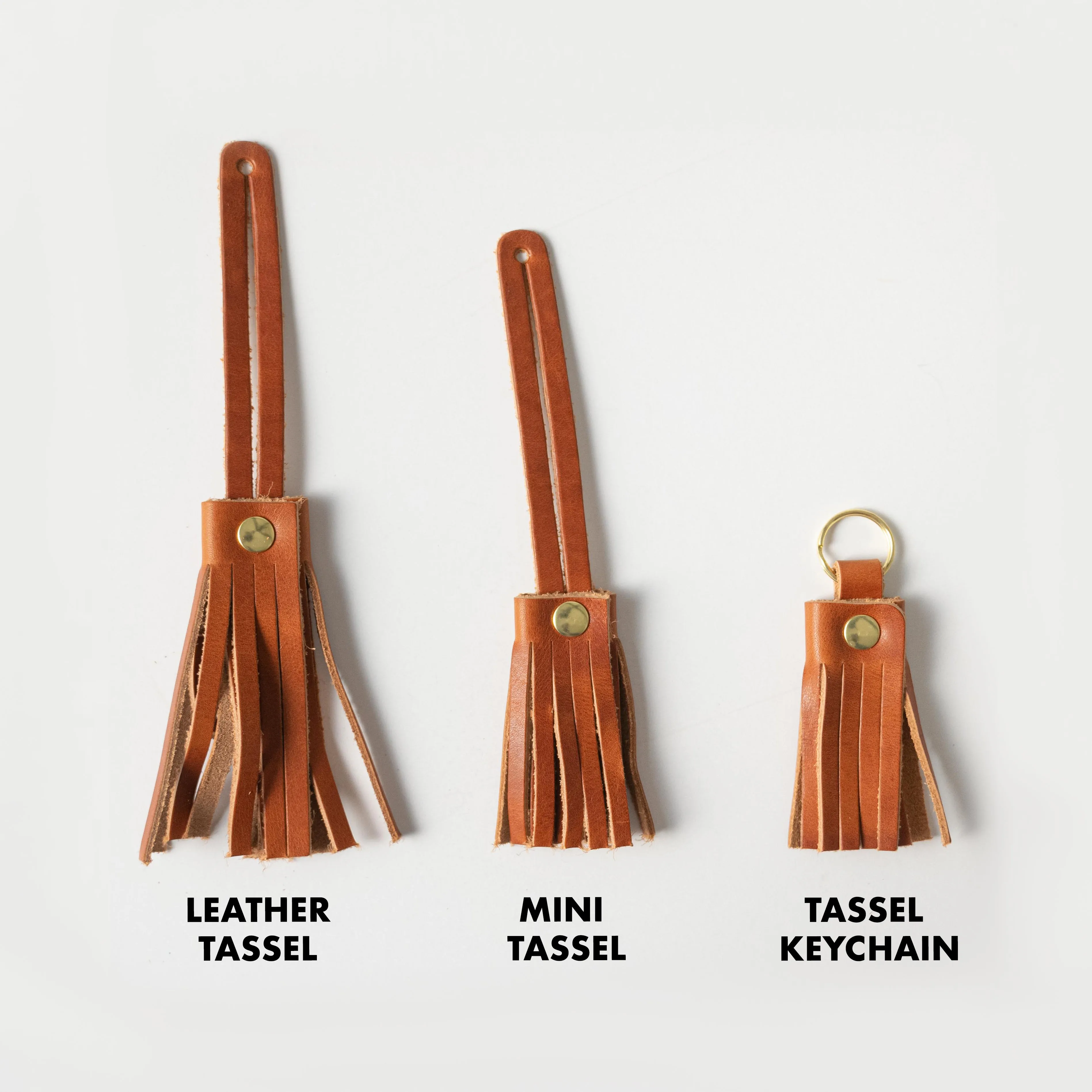 English Tan Tassel Keychain