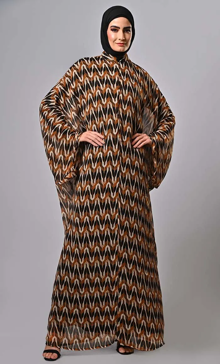 Fashion Forward: Zipper Down Printed Abayas for Every Occasion