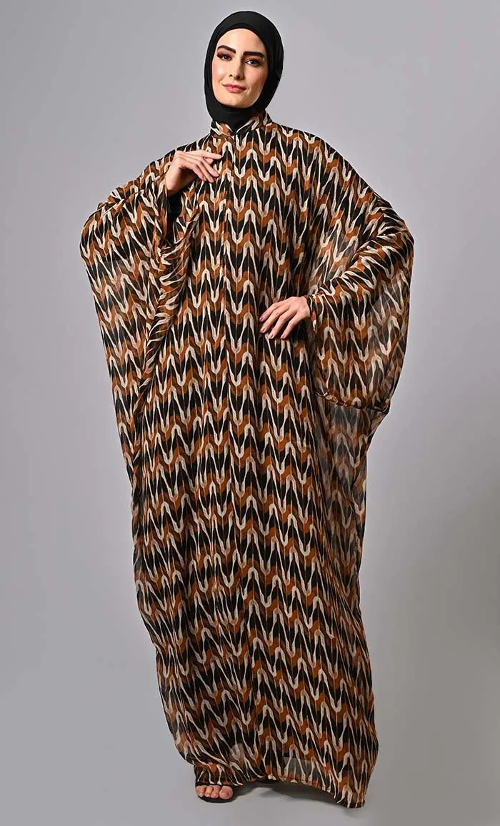 Fashion Forward: Zipper Down Printed Abayas for Every Occasion