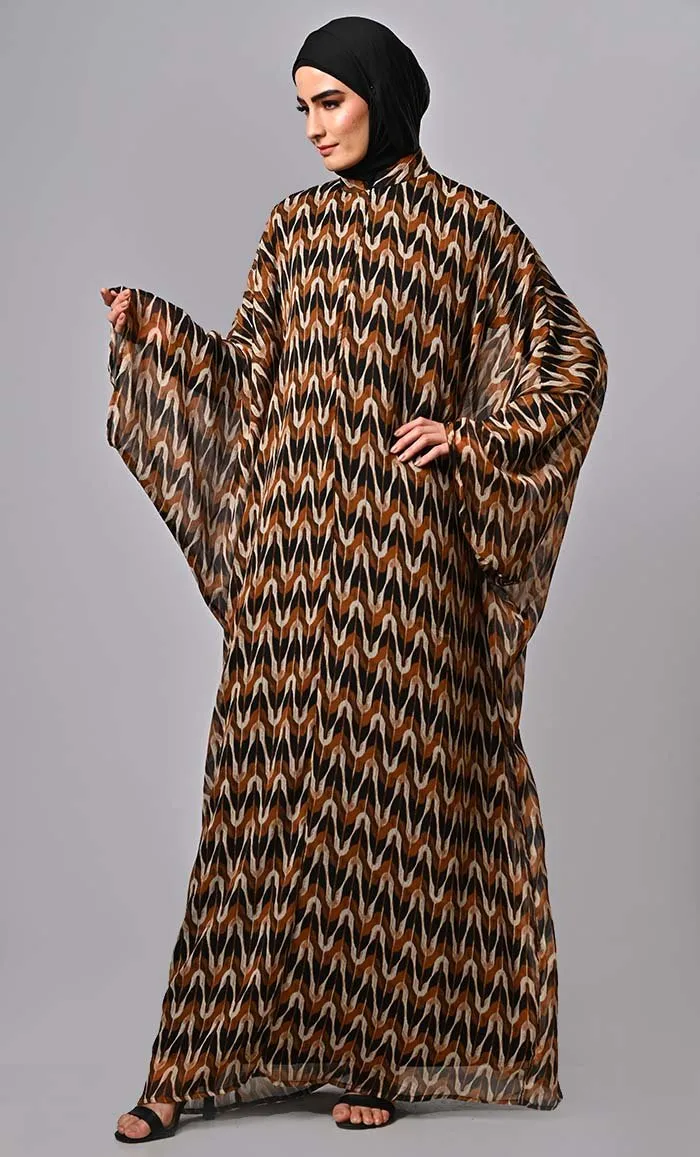 Fashion Forward: Zipper Down Printed Abayas for Every Occasion