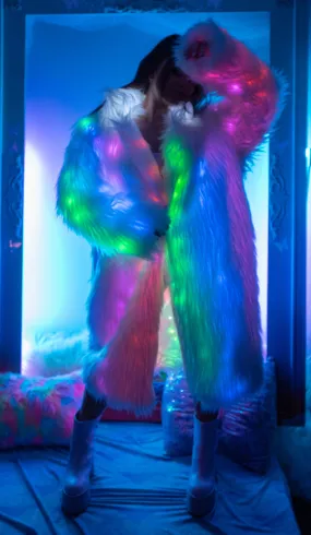 FE290 - Rainbow Stripe Light-Up Coat