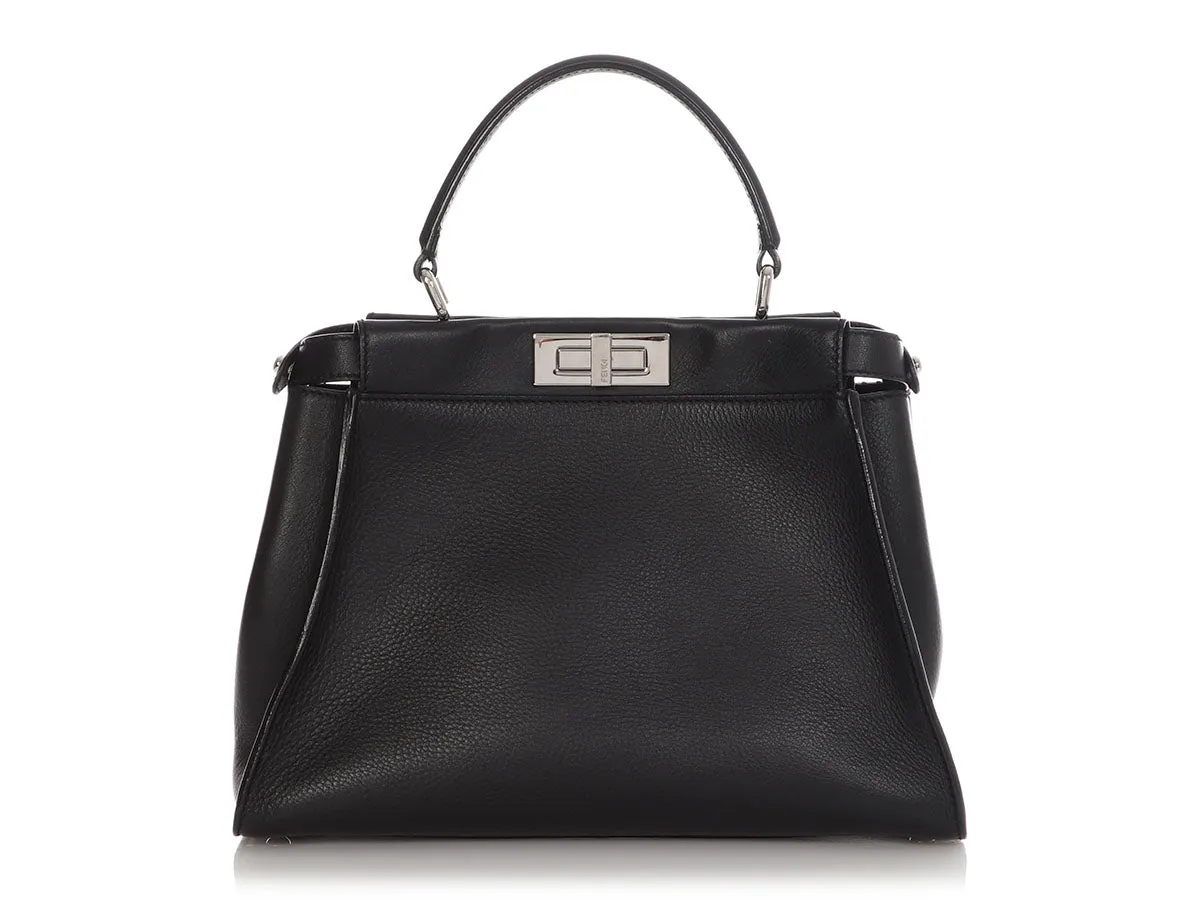 Fendi Medium Black Python Monster Peekaboo