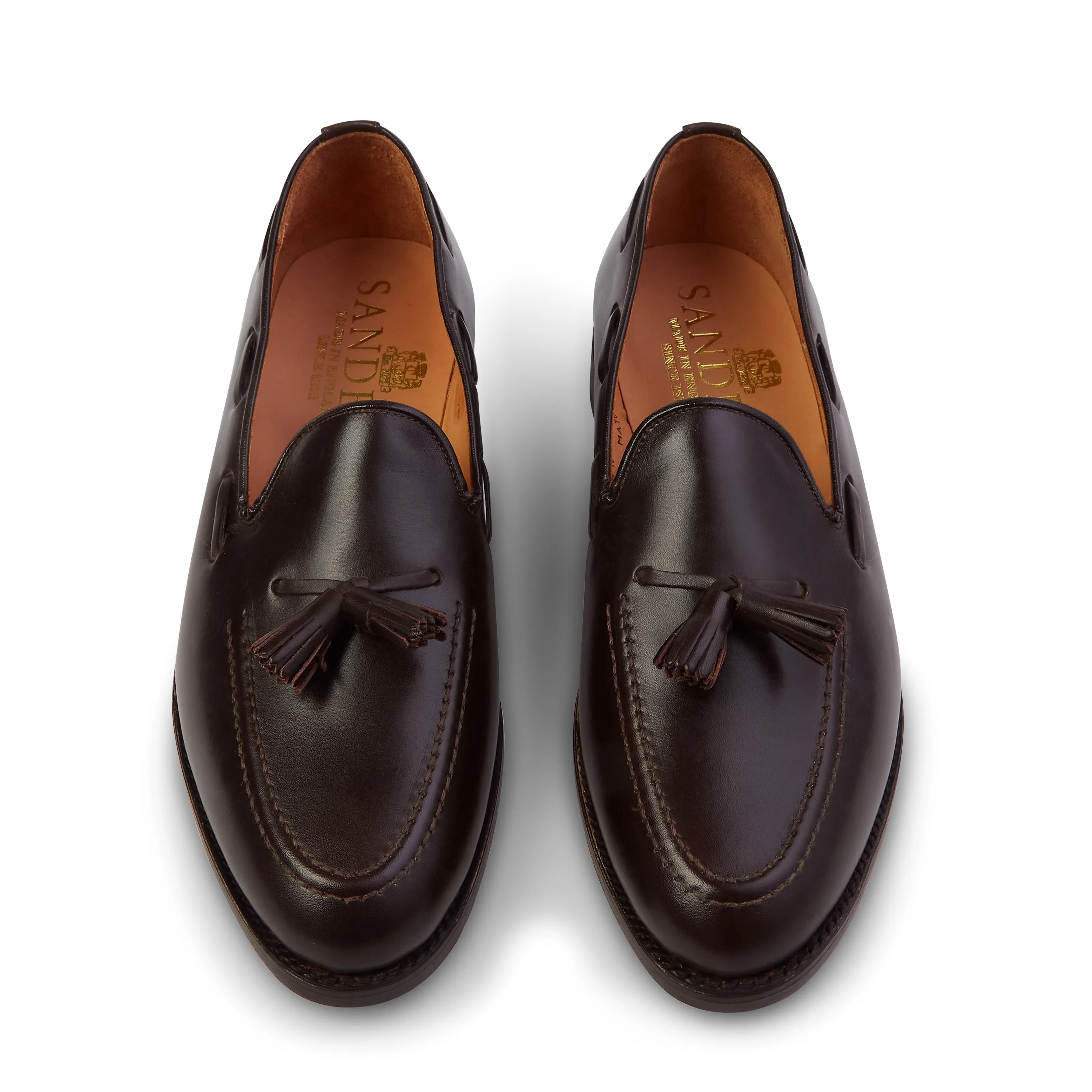 Finchley Leather Tassel Loafer - Dark Brown