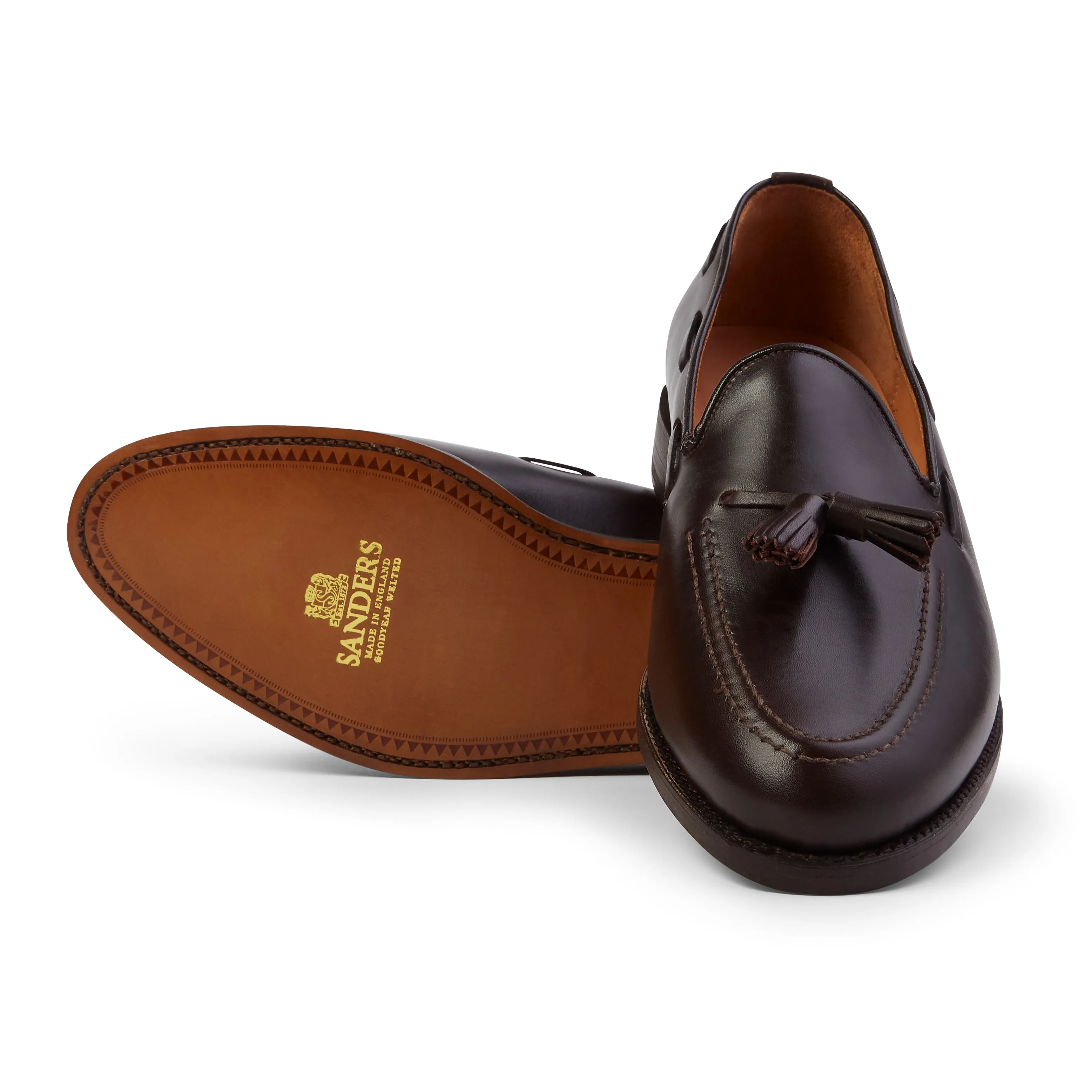 Finchley Leather Tassel Loafer - Dark Brown