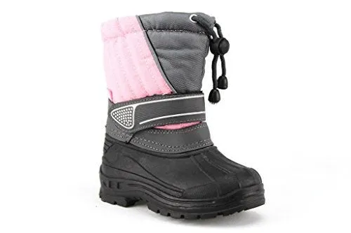 Girls BHD-07I Toddlers Two Tone Fur Lined Snow Boots