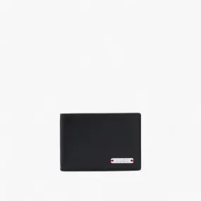 Grained-Leather Card Holder With Logo Plate