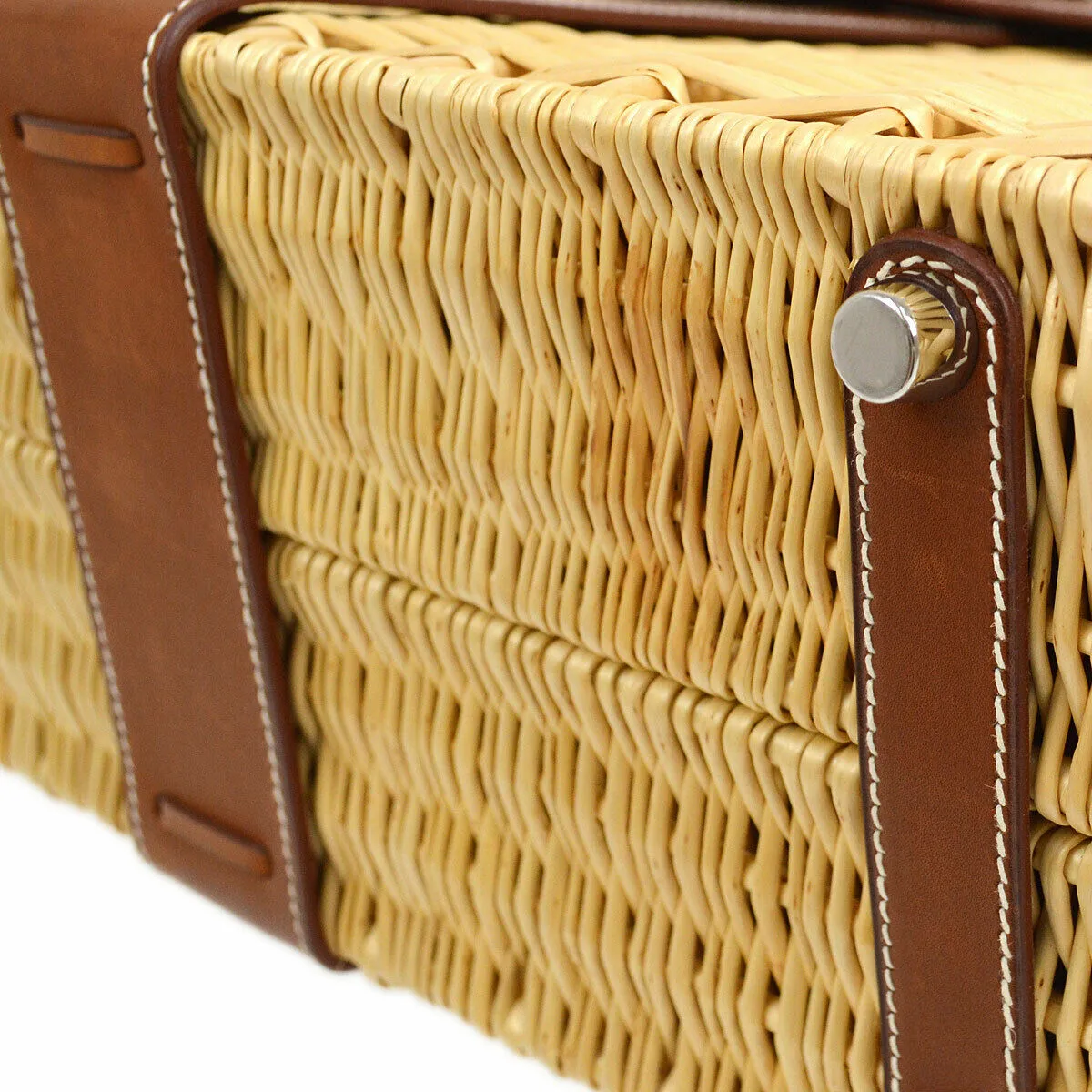 HERMES Kelly Picnic Hand Bag O K26 Natural Barenia Willow G03427k