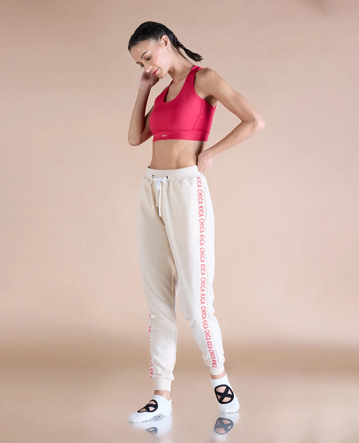 High Waisted Cotton Dance Joggers