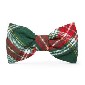 Holly Jolly Plaid Flannel Dog Bow Tie