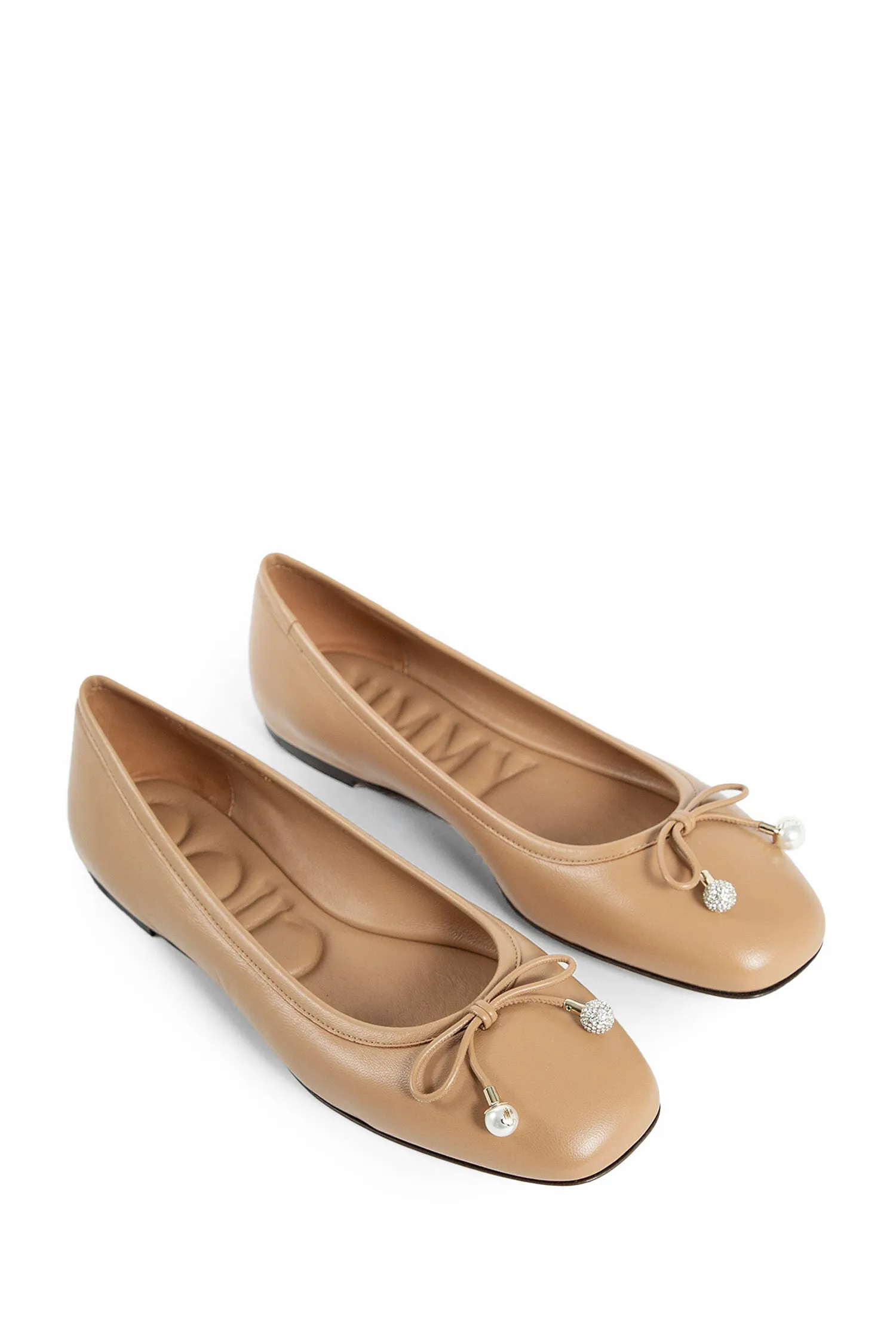 JIMMY CHOO WOMAN BEIGE FLATS