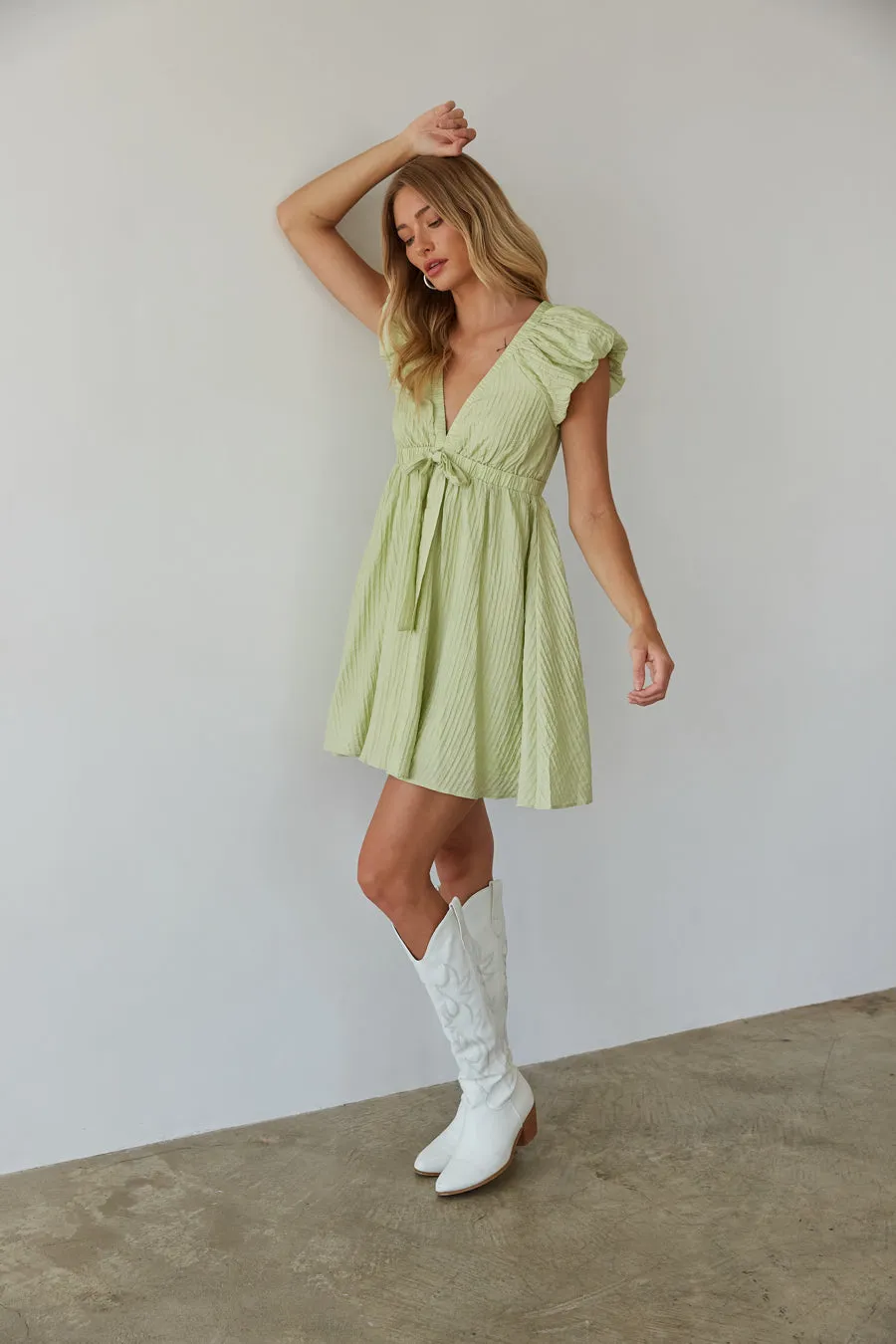 Joanna Bubble Sleeve Mini Dress