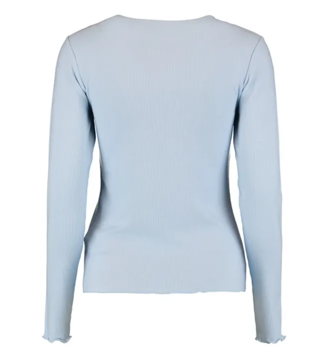 Lenia Soft Blue Longsleeve Basic Top