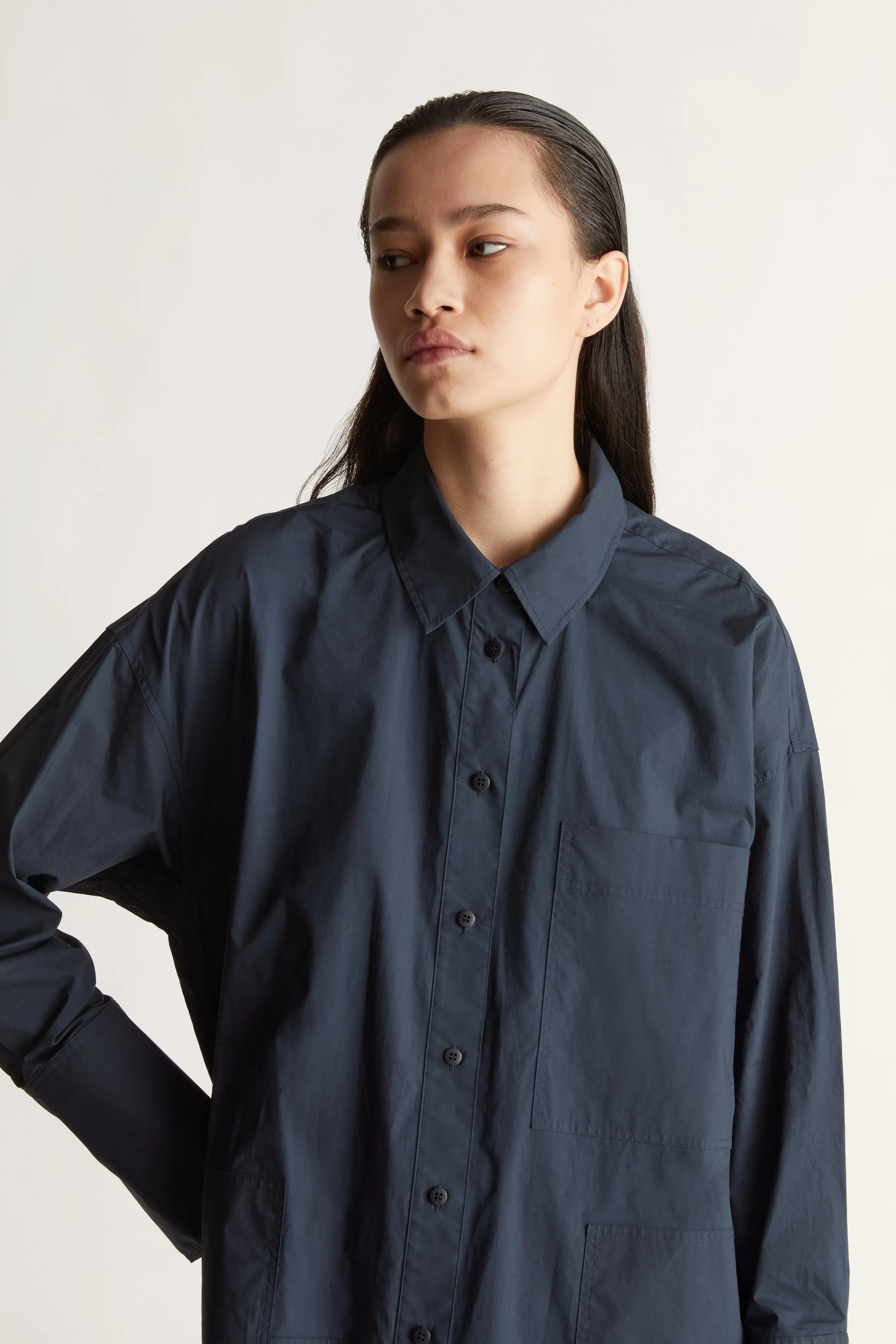 LM Poplin LS Shirt Dress